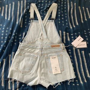 GRLFRND denim Frankie overall shorts